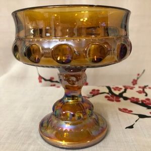 Vintage carnival glass dish